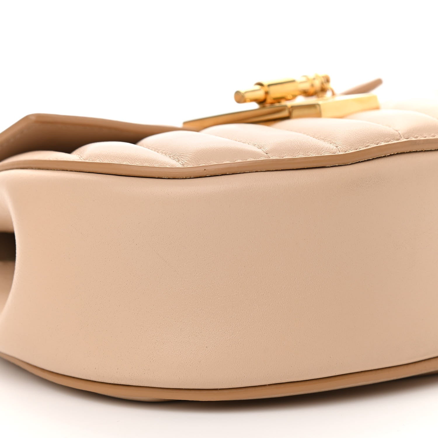 Chloe Calfskin Quilted Mini Drew Bijou Shoulder Bag Pearl Beige 9 of 10