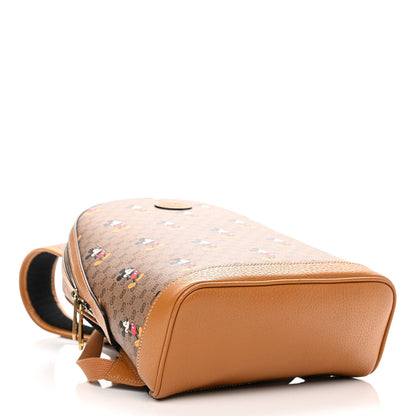 Gucci X DISNEY Mini Vintage GG Supreme Monogram Mickey Mouse Small Dome Backpack Beige Vintage Sun Oil 4 of 11