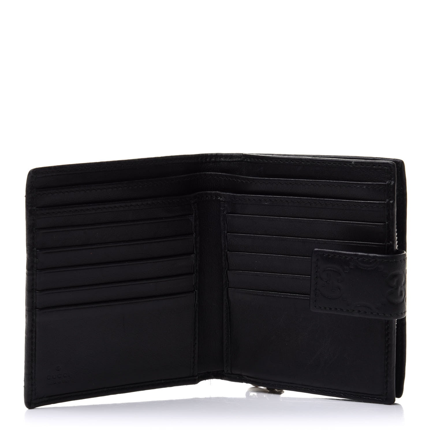 Gucci Guccissima Twins French Wallet Black 6 of 16