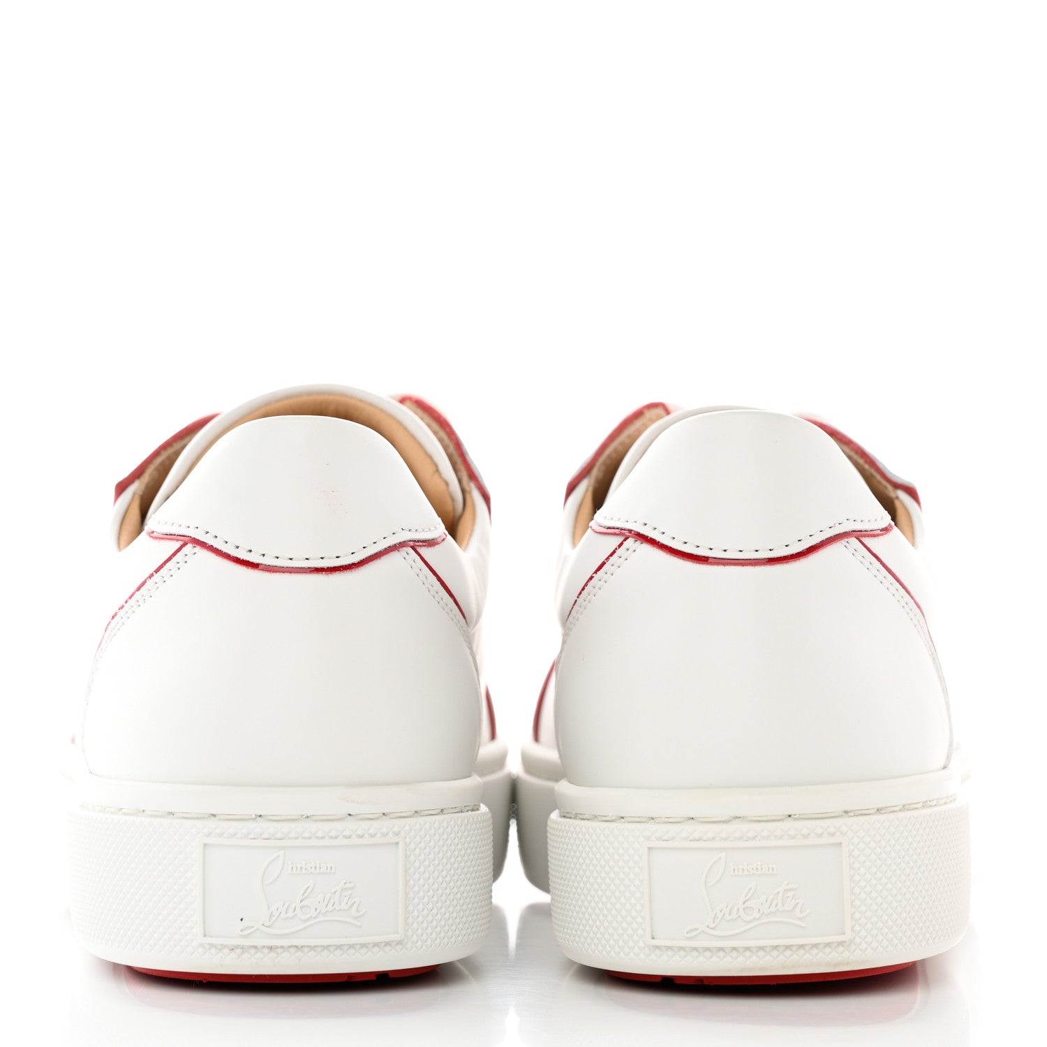 Christian Louboutin Calfskin Patent Vieirissima Flat Sneakers 38 White Loubi 5 of 17