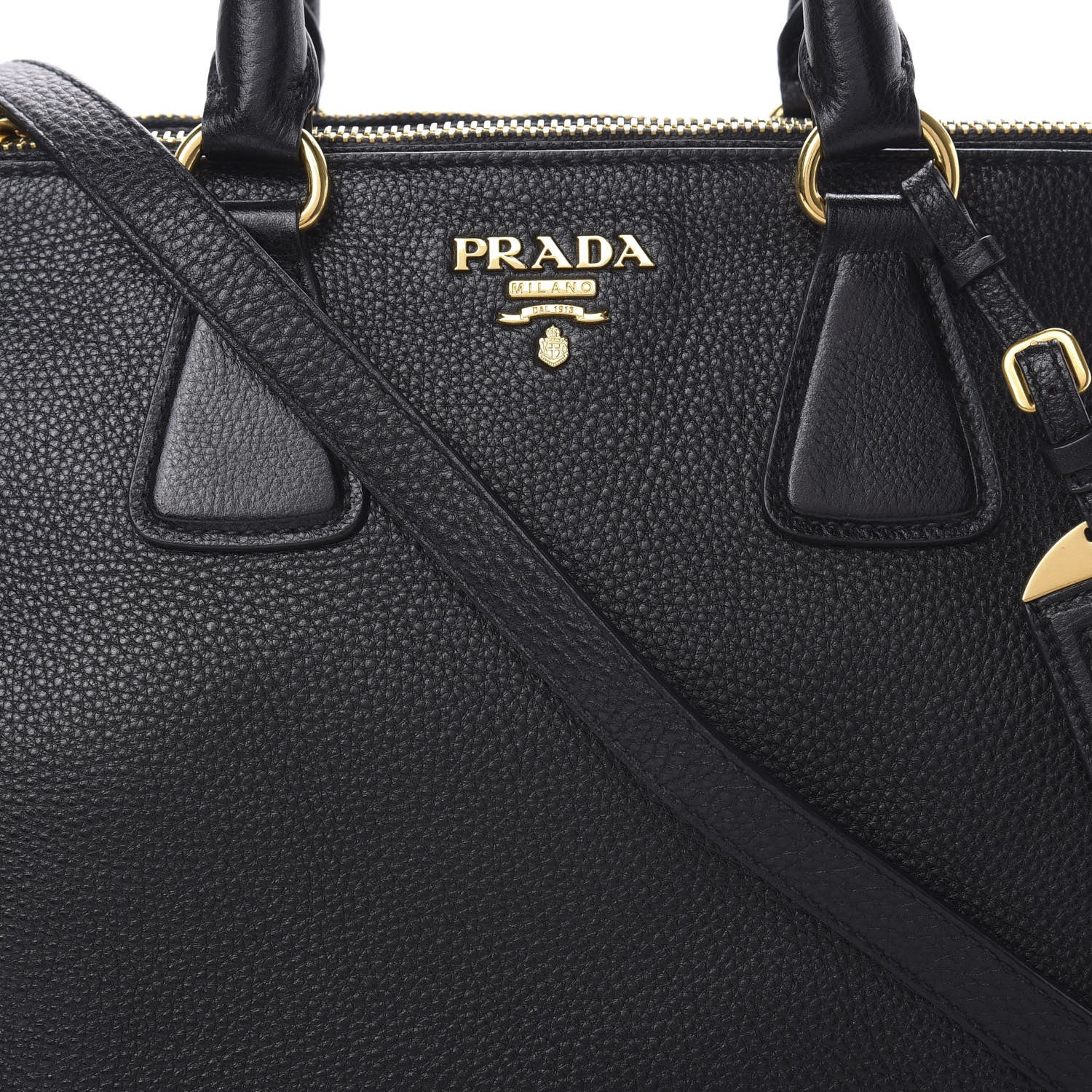 Prada Vitello Daino Tote Black 11 of 17