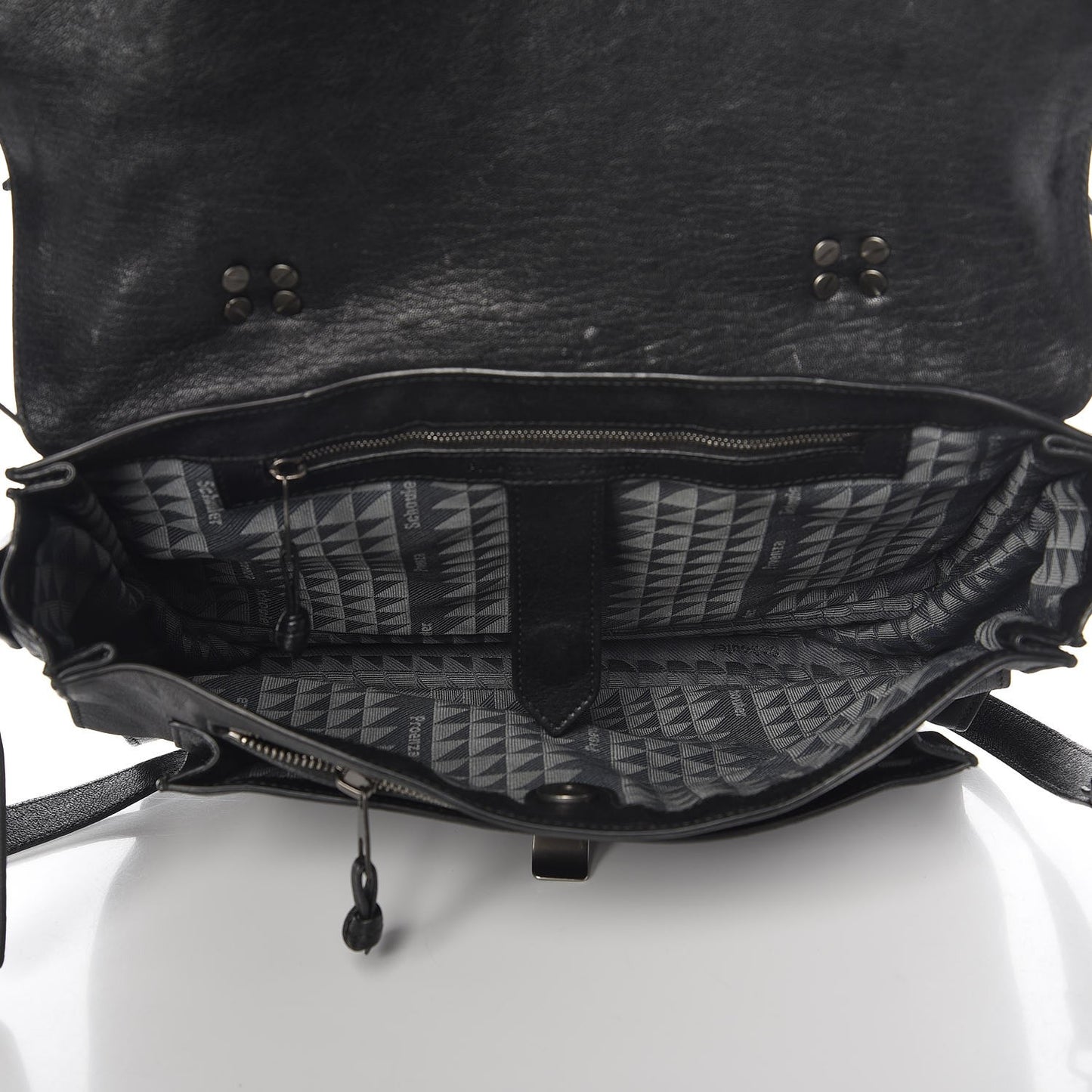 Lambskin Fringe Medium PS1 Satchel Black