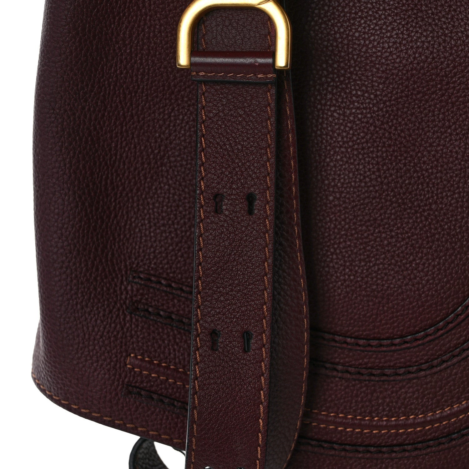 Chloe Calfskin Medium Marcie Round Crossbody Bag Dark Velvet 11 of 11