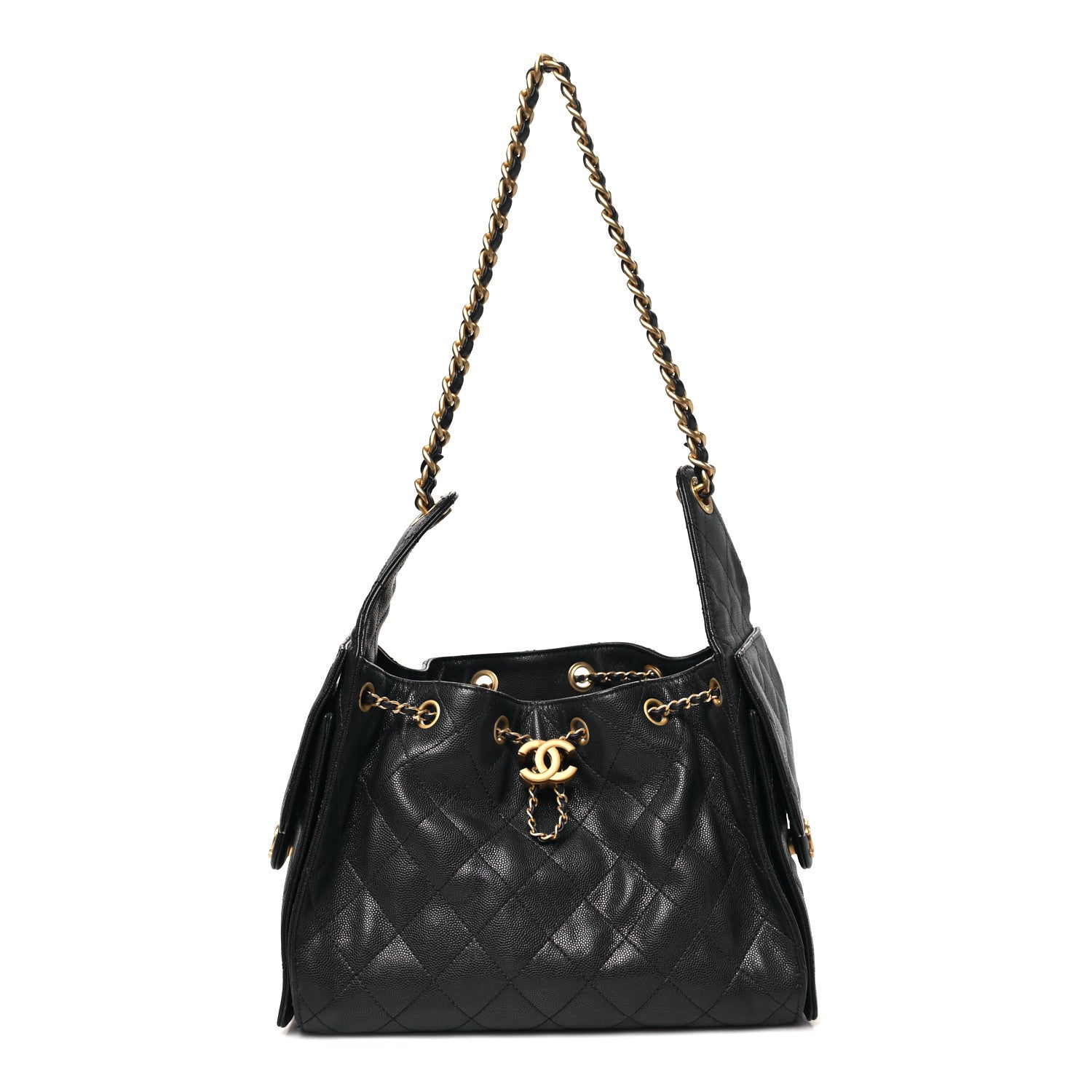Chanel Caviar Quilted Small Chanel 25 Handbag Dark Navy 1 of 11