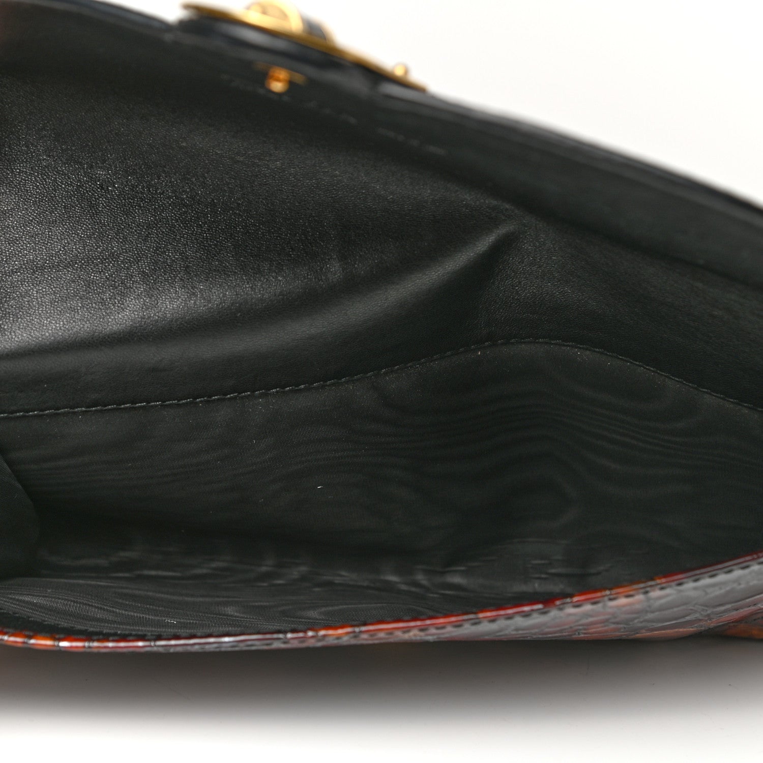 Alexander McQueen Calfskin Crocodile Embossed Clutch 5 of 9