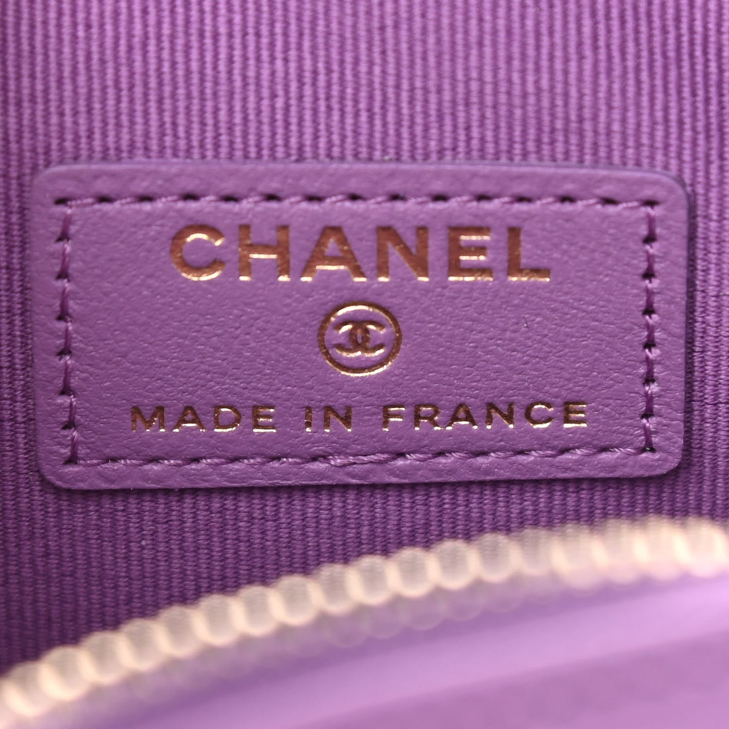 Lambskin Quilted CC In Love Heart Clutch With Chain Purple