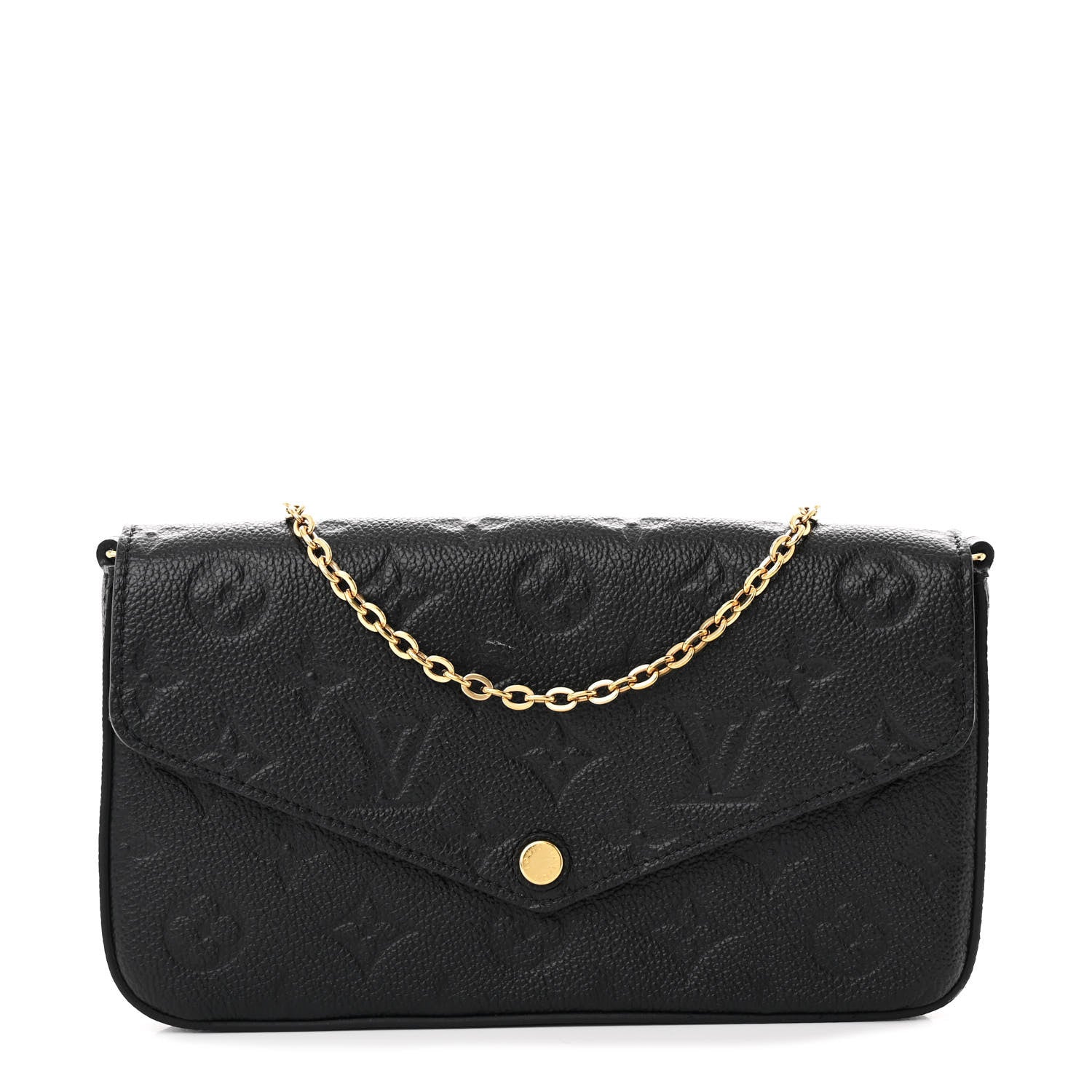 Louis Vuitton Empreinte Pochette Felicie Chain Wallet Black 1 of 13