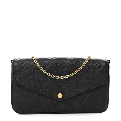 Louis Vuitton Empreinte Pochette Felicie Chain Wallet Black 1 of 13