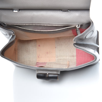 Gucci Cellarius Calfskin Small Bamboo Daily Top Handle Bag Storm Grey 5 of 13