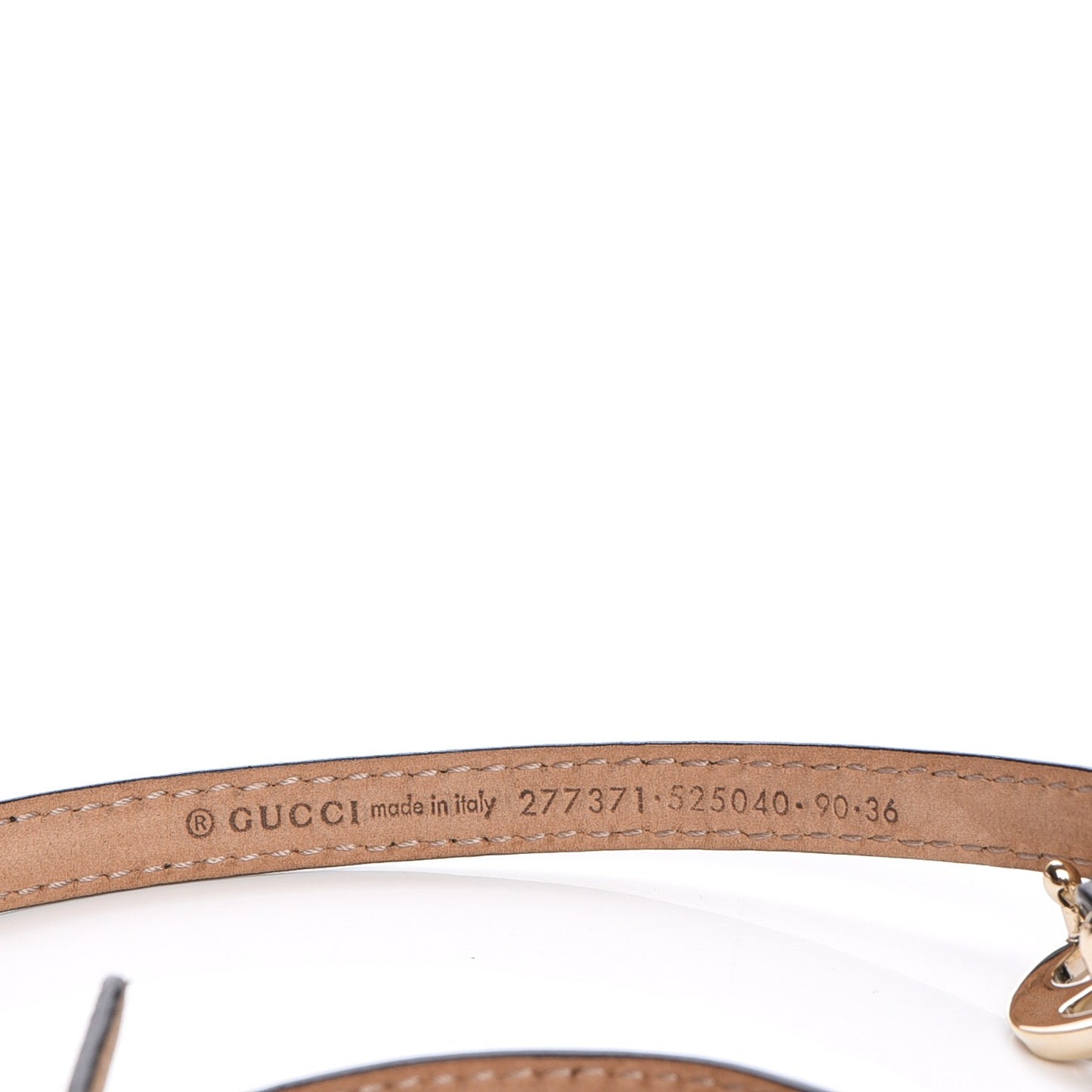 Calfskin 1973 Buckle Skinny Belt 90 36 Black