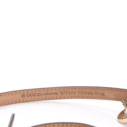 Gucci Calfskin 1973 Buckle Skinny Belt 90 36 Black 4 of 5
