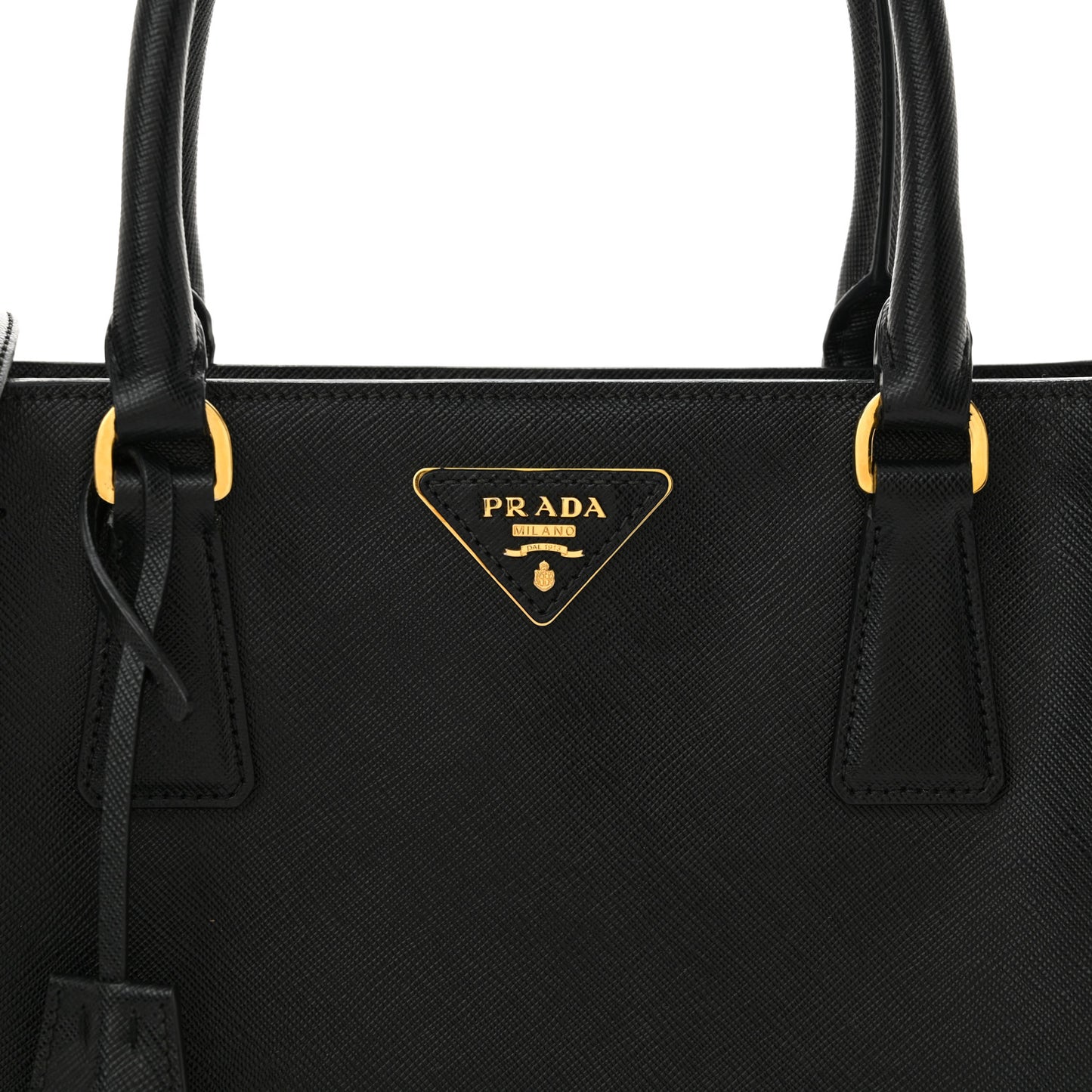 Saffiano Lux Medium Tote Black