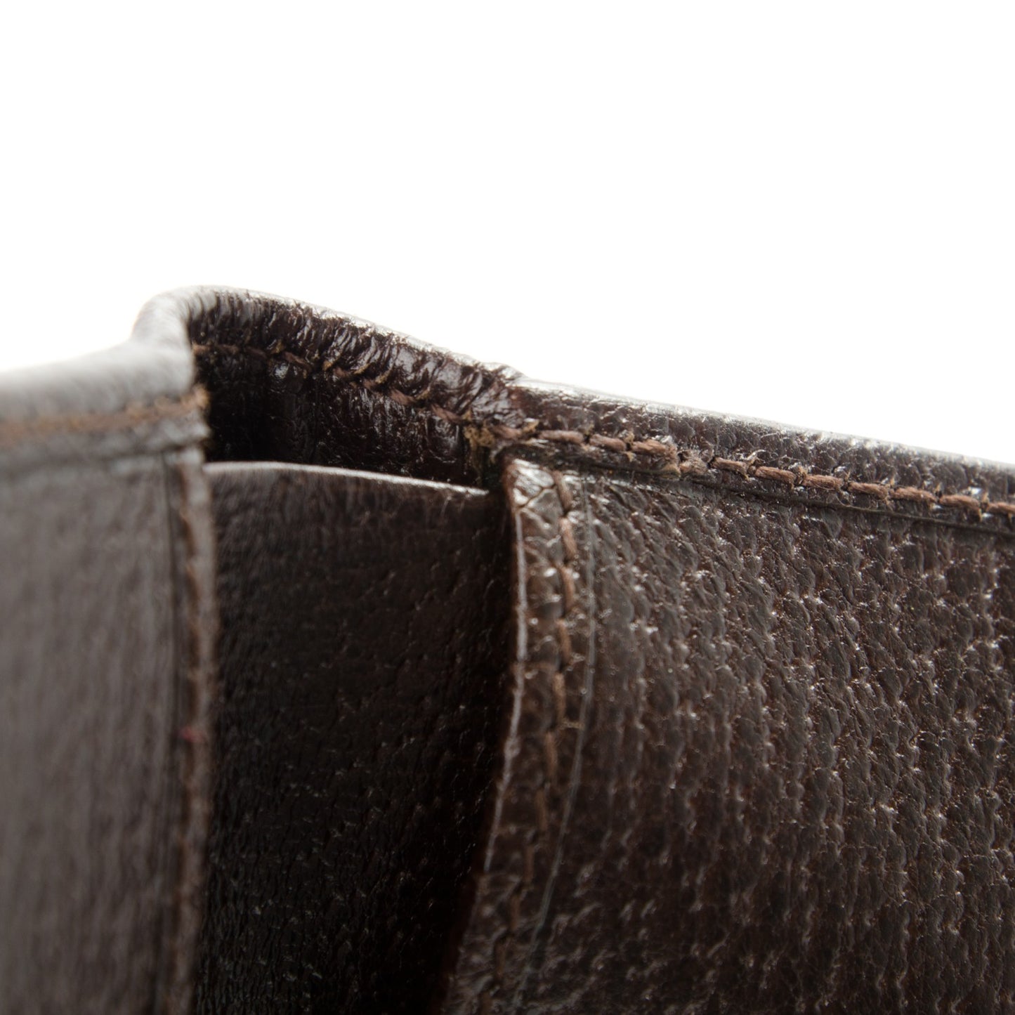 Mens Monogram Bi-Fold Wallet Dark Brown