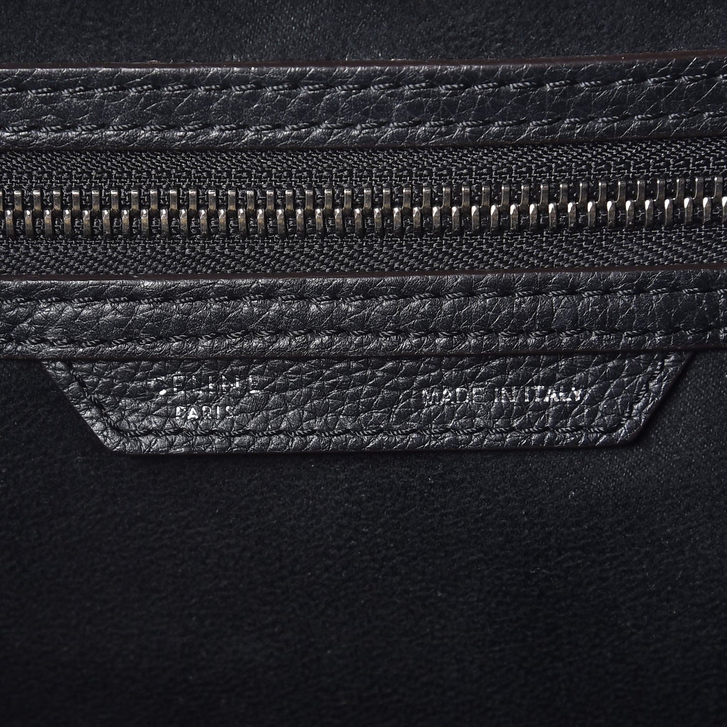 Drummed Calfskin Mini Luggage Black