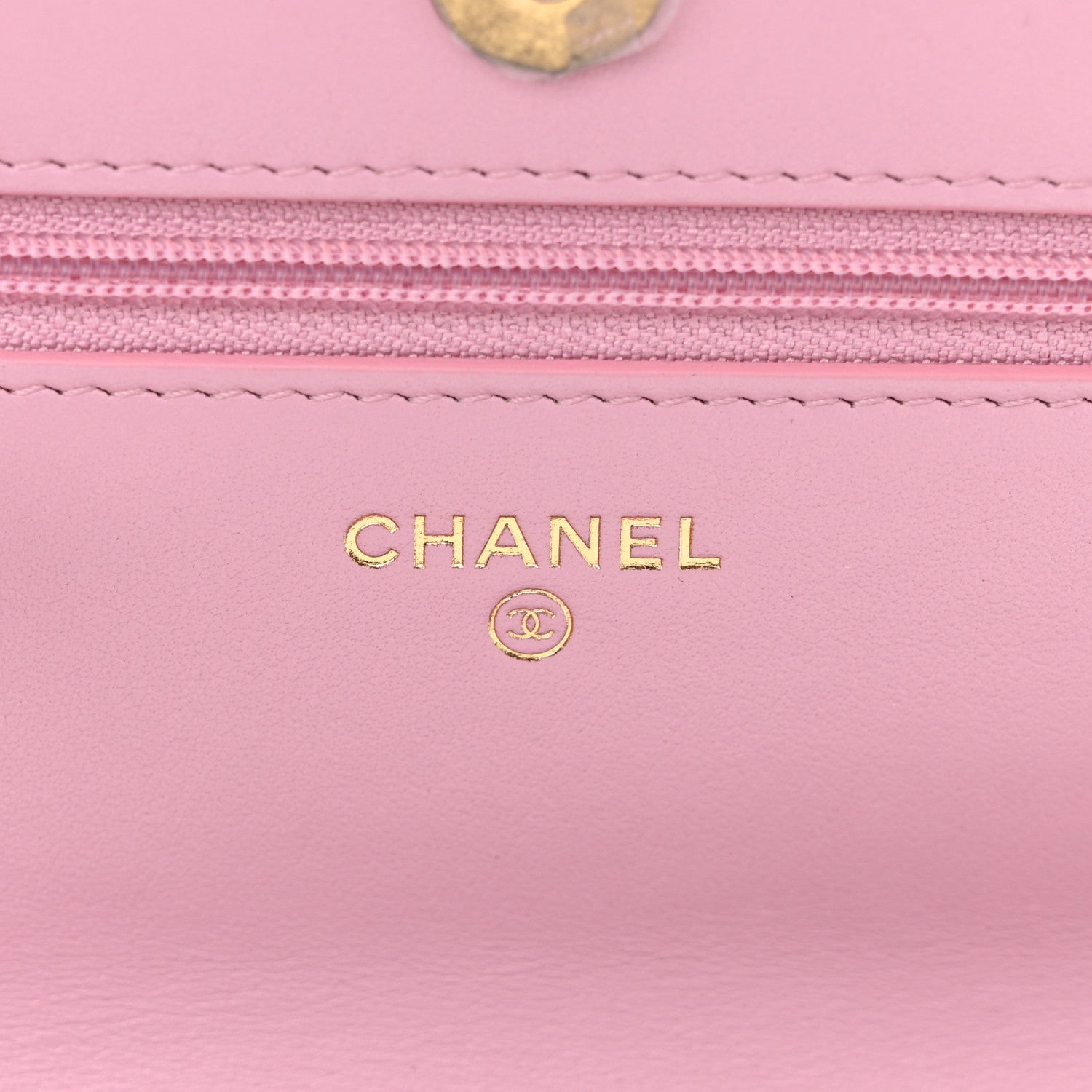 Chanel Shiny Caviar Quilted Pick Me Up Wallet On Chain WOC Pink 7 of 11