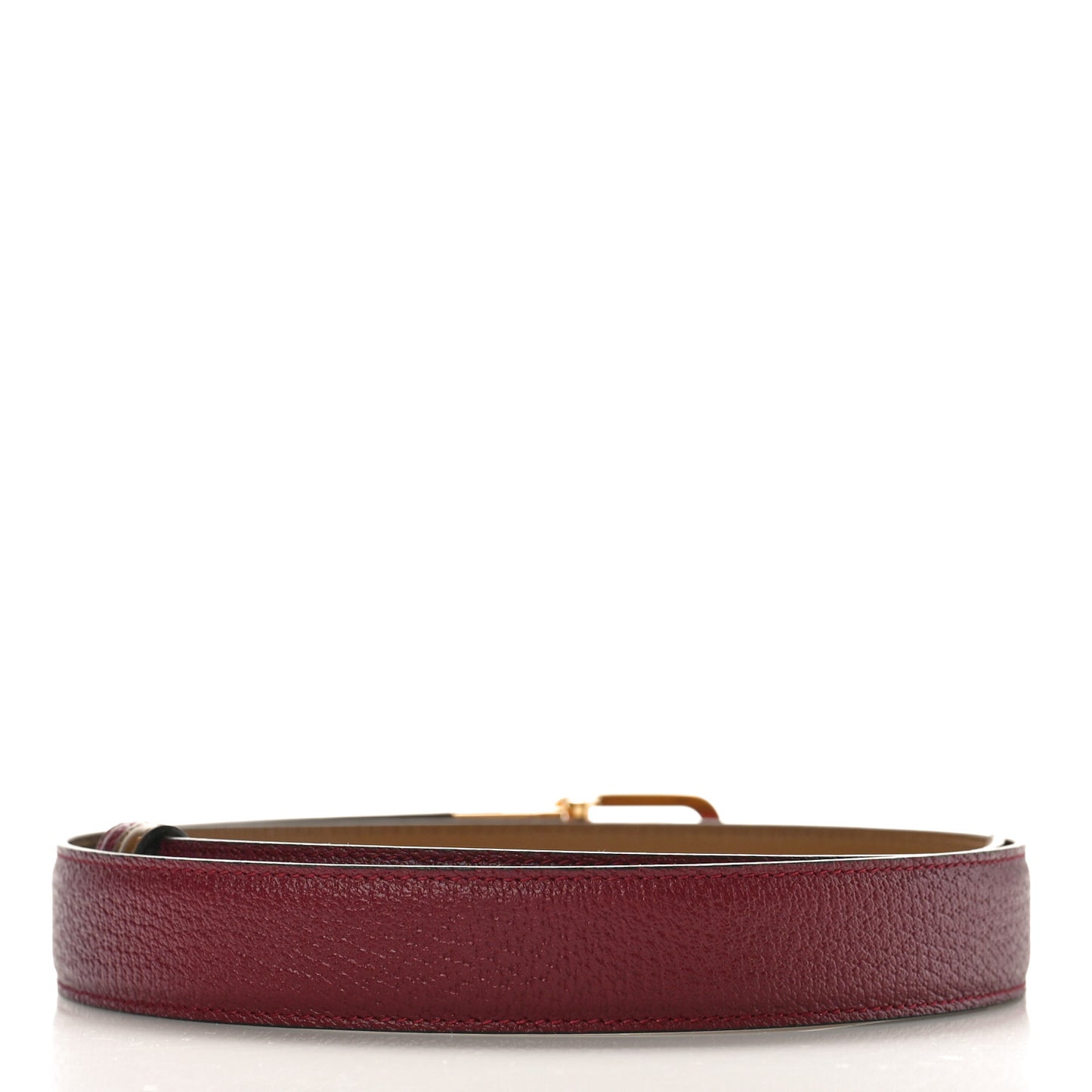Textured Dollar Calfskin Ciny Calf Lux Squared Interlocking G 30mm Reversible Belt 95 38 Burgundy Warm Ebony