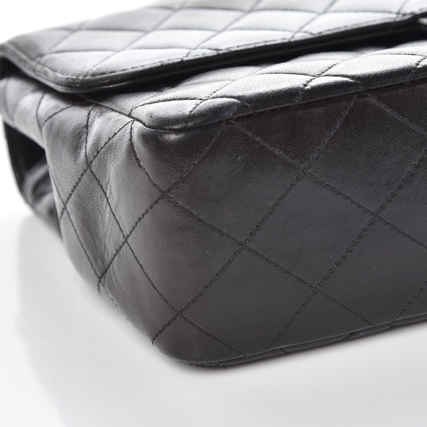 Chanel Lambskin Quilted Medium Rectangular Kelly Flap Bag Black 5 of 11