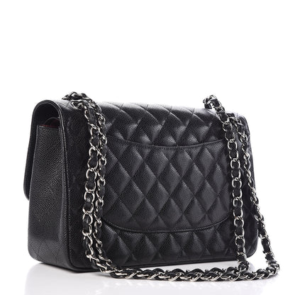 Chanel Caviar Quilted Jumbo Double Flap Black 3 of 9