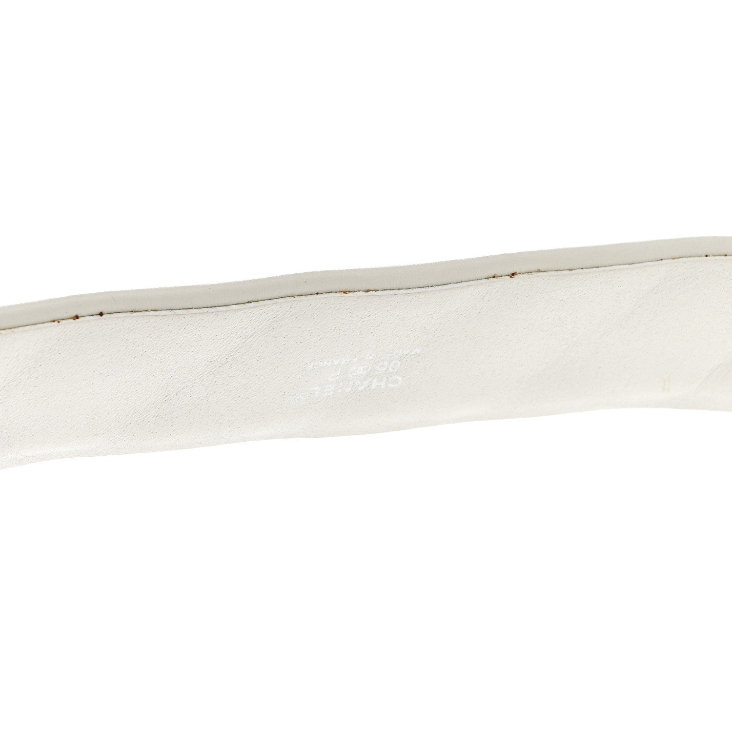 Chanel Lambskin Quilted CC Belt 80 32 White 9 of 10
