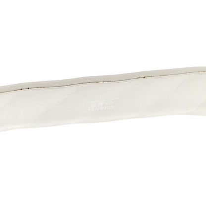 Chanel Lambskin Quilted CC Belt 80 32 White 9 of 10