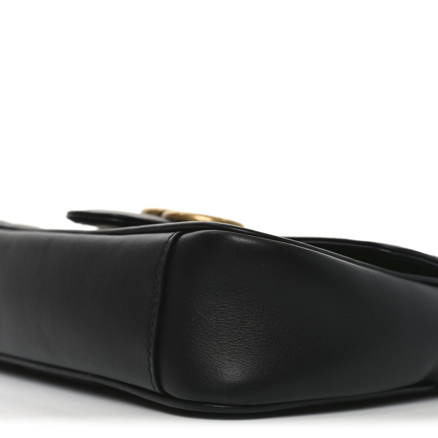 Calfskin Matelasse Mini GG Marmont Shoulder Bag Black
