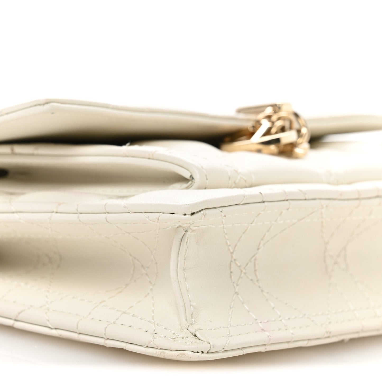 Lambskin Chain Lady Dior Chain Pouch Latte