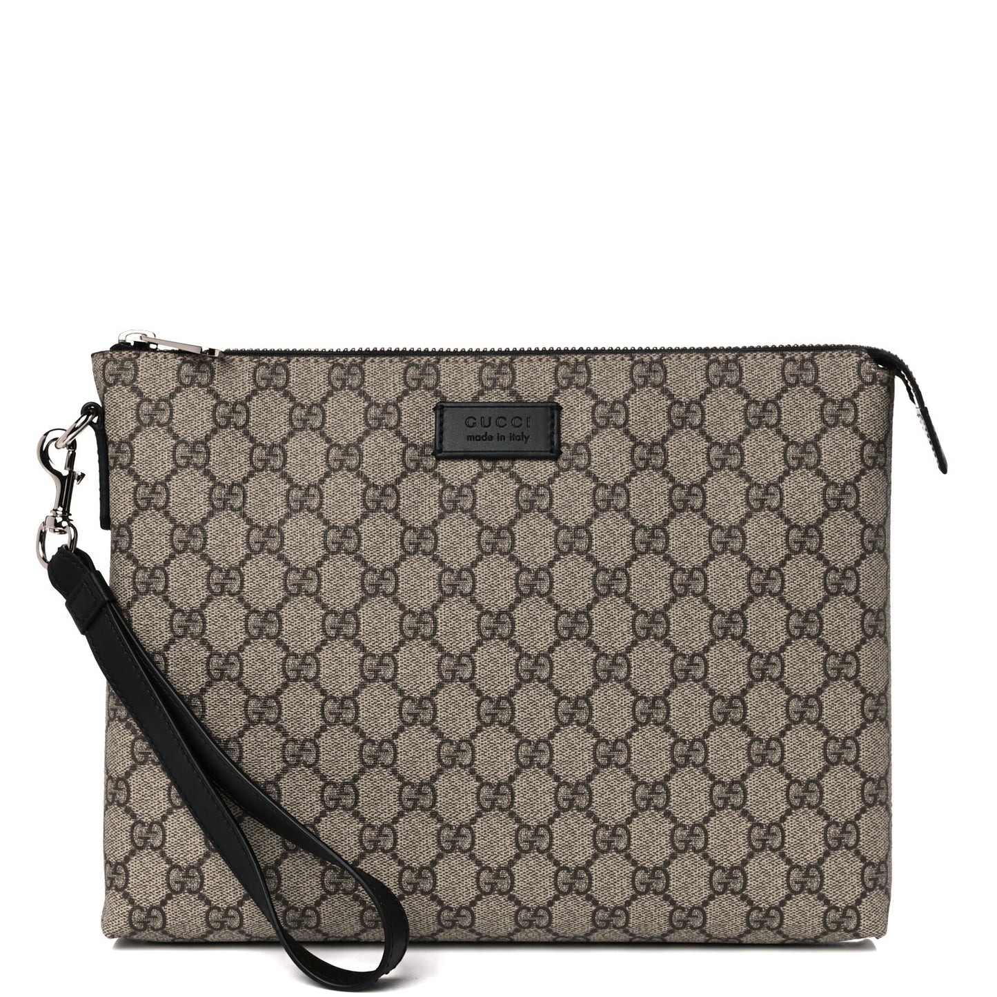 GG Supreme Monogram Mens Wristlet Black