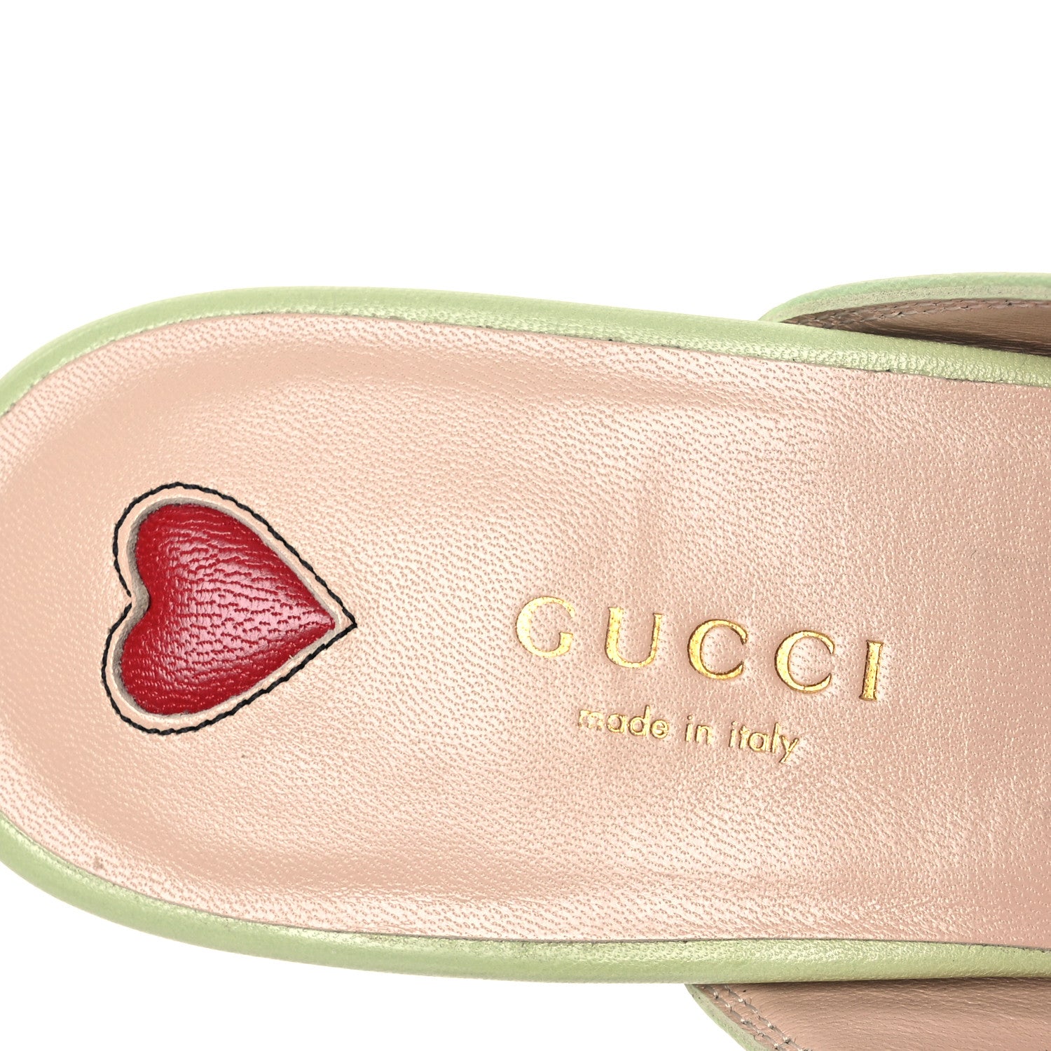 Gucci Malaga Kid Womens Princetown Slippers 38 Pistachio Green 8 of 13