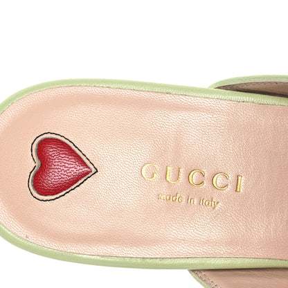 Gucci Malaga Kid Womens Princetown Slippers 38 Pistachio Green 8 of 13