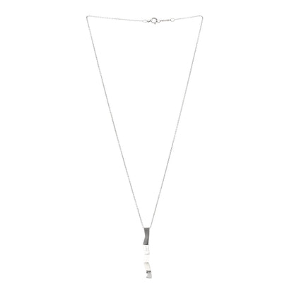 Tiffany Sterling Silver Frank Gehry Orchid Drop Pendant Necklace 3 of 4