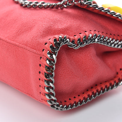 Stella McCartney Shaggy Deer Stone Embellished Mini Falabella Foldover Tote Pink Fluo 8 of 8