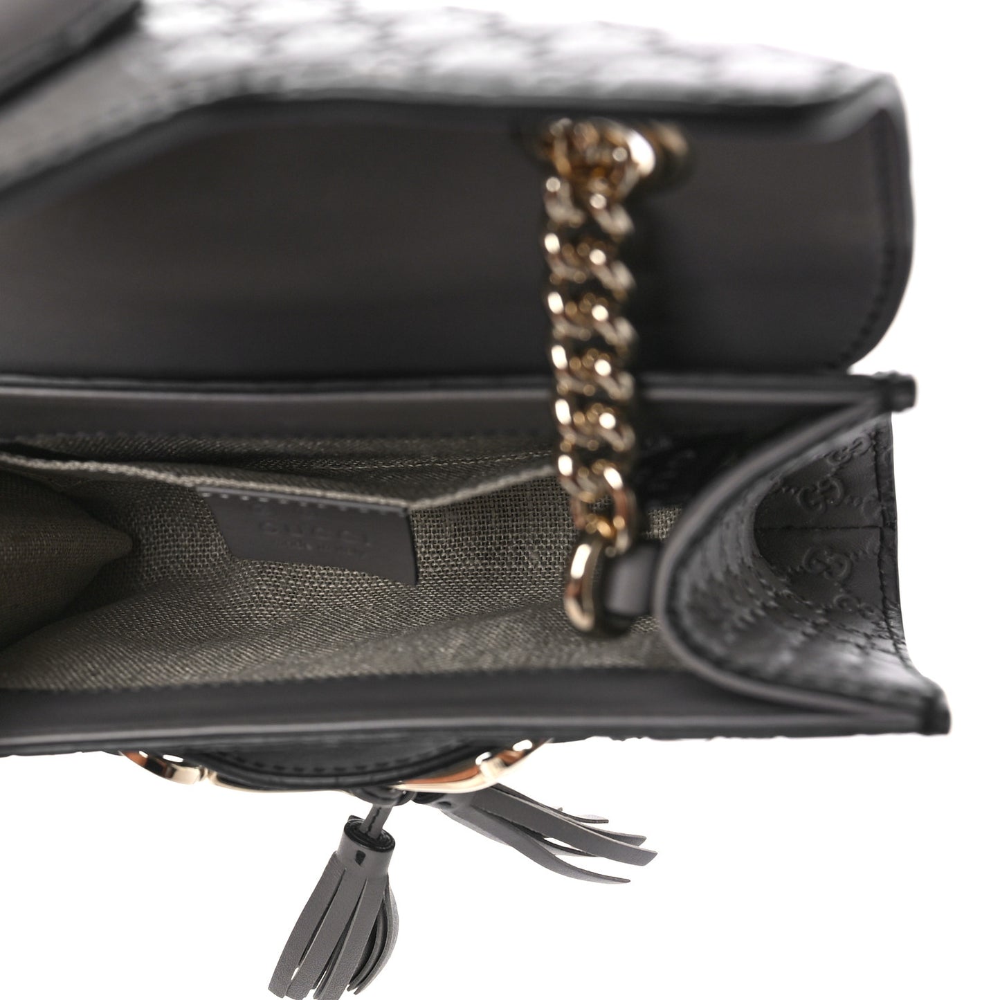 Soft Microguccissima Mini Emily Chain Shoulder Bag Loess