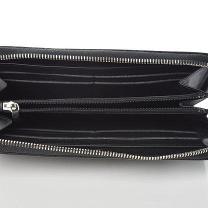 Chanel Caviar Quilted Diamond CC Gusset Zip Around Wallet Black 7 of 11