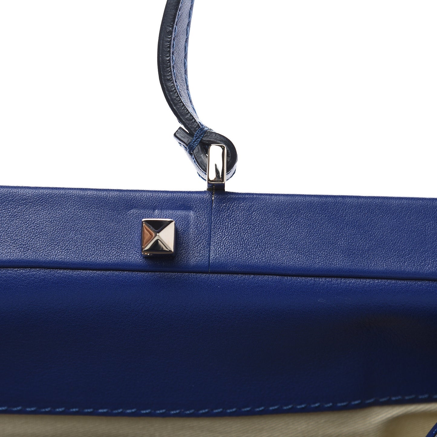Calfskin Rockstud Frame Bag Blue