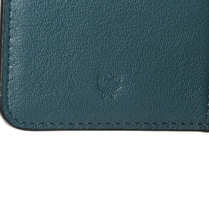 MCM Calfskin Ottomar Wallet On Chain Teal 7 of 11