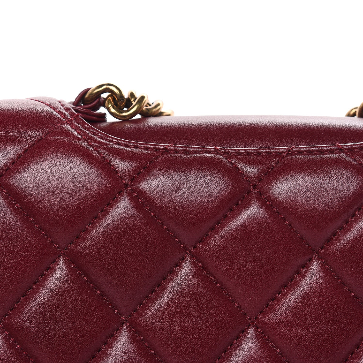 Chanel Calfskin Perfect Edge Medium Flap Burgundy 11 of 12