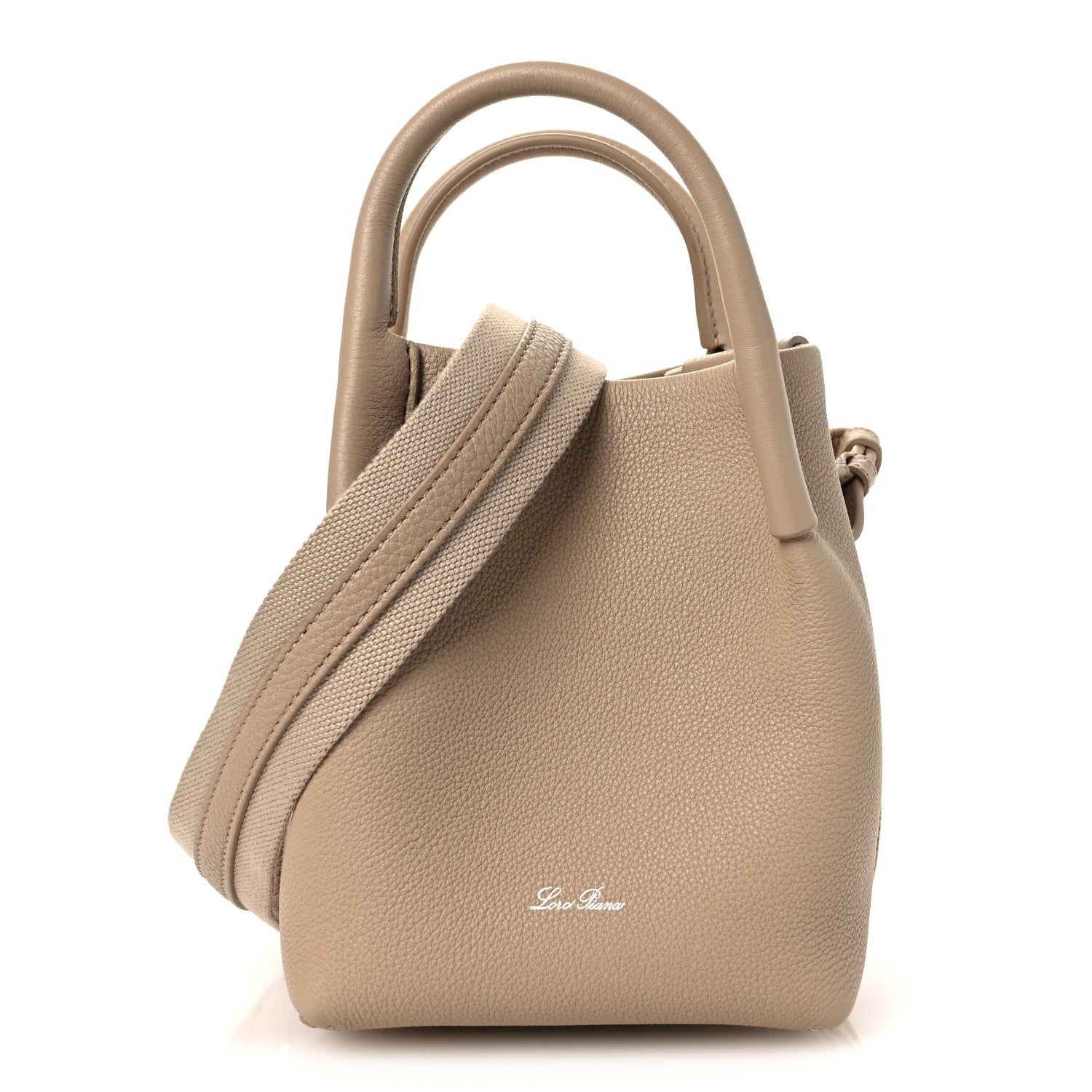 Loro Piana Grained Calfskin Micro Bale Bag Light Mastic 1 of 10