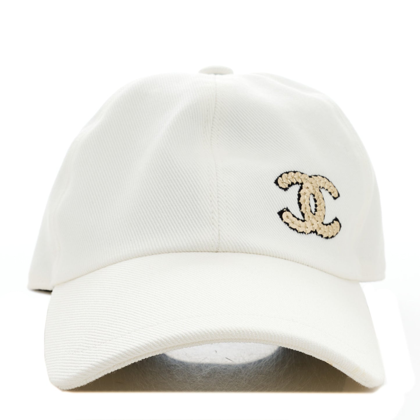 Cotton Sequin CC Cap Hat Ivory