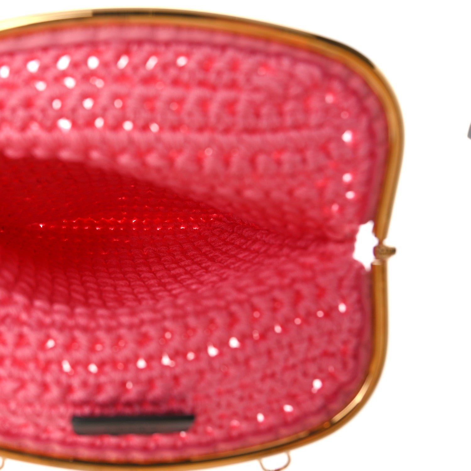 Fendi Fabric Crochet Baguette Phone Bag Rosa 5 of 8