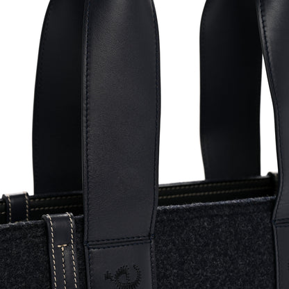Chloe Felt Shiny Calfskin Medium Woody Ribbon Tote Obscure Navy 12 of 13