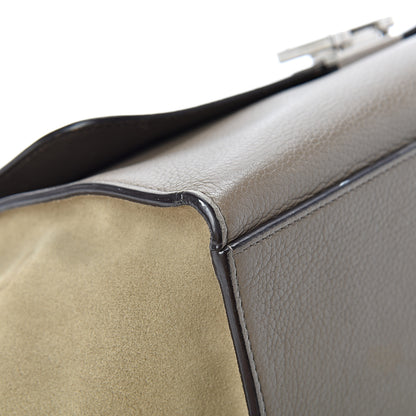 Celine Drummed Calfskin Suede Small Trapeze Souris 7 of 22