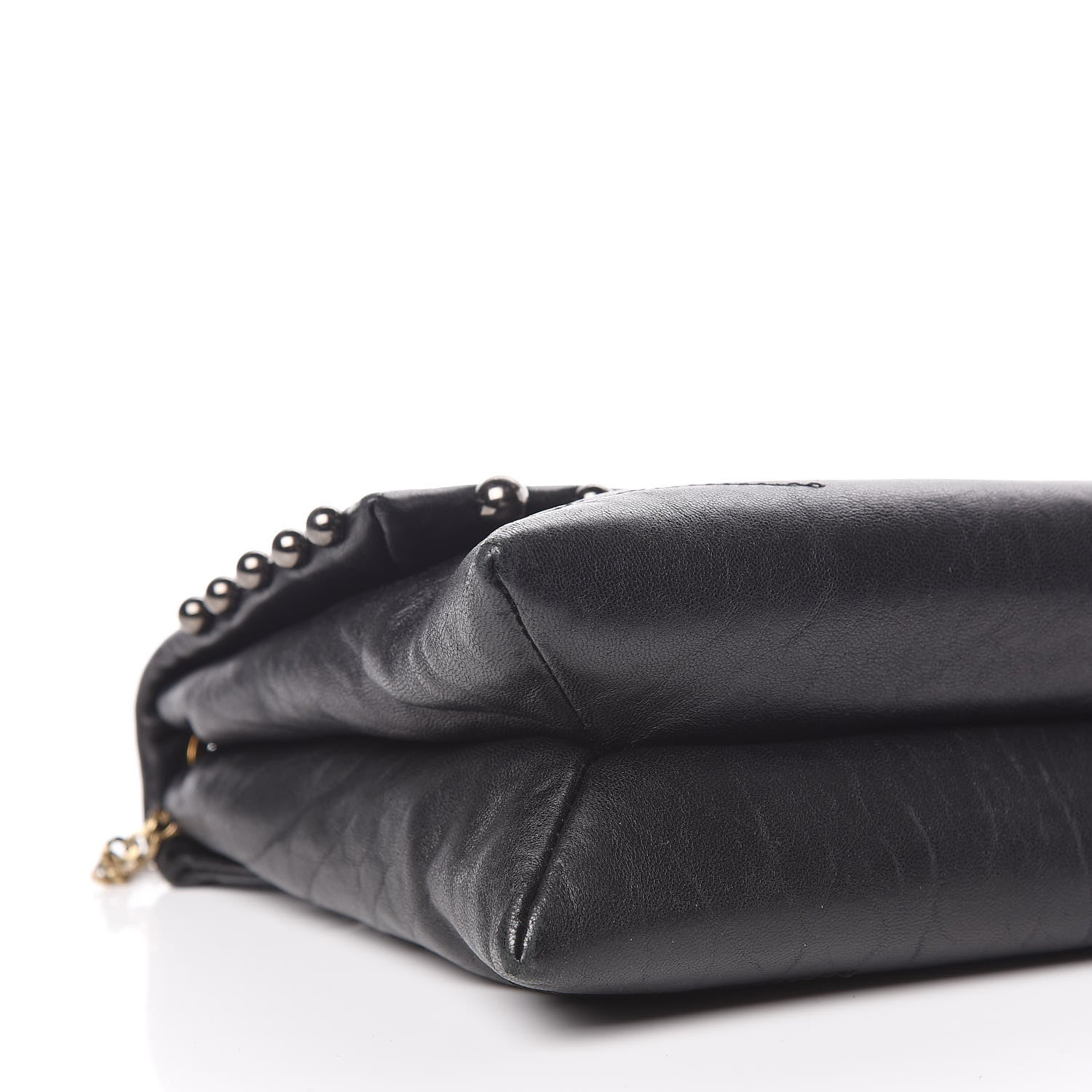 Lanvin Lambskin Quilted Metal Pearl Mini Sugar Flap Shoulder Bag Black 8 of 9