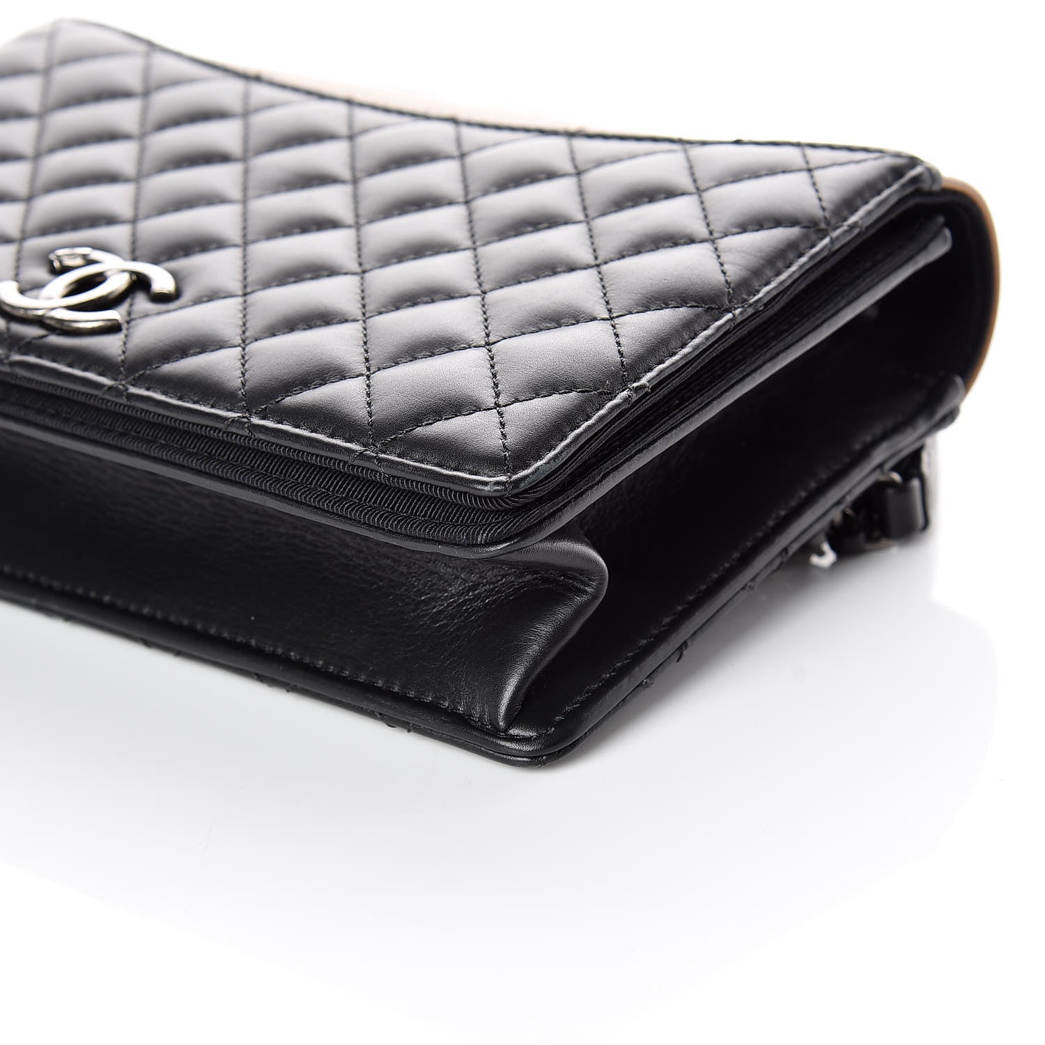 Chanel Calfskin Quilted Small Ballerine Flap Black Beige 6 of 9