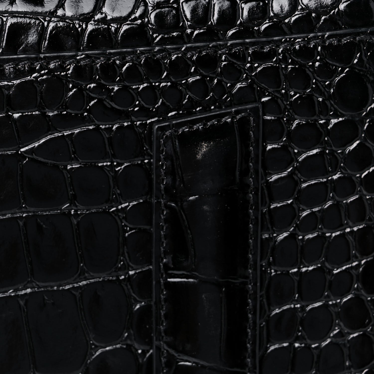 Givenchy Calfskin Crocodile Embossed Small Antigona Black 12 of 15