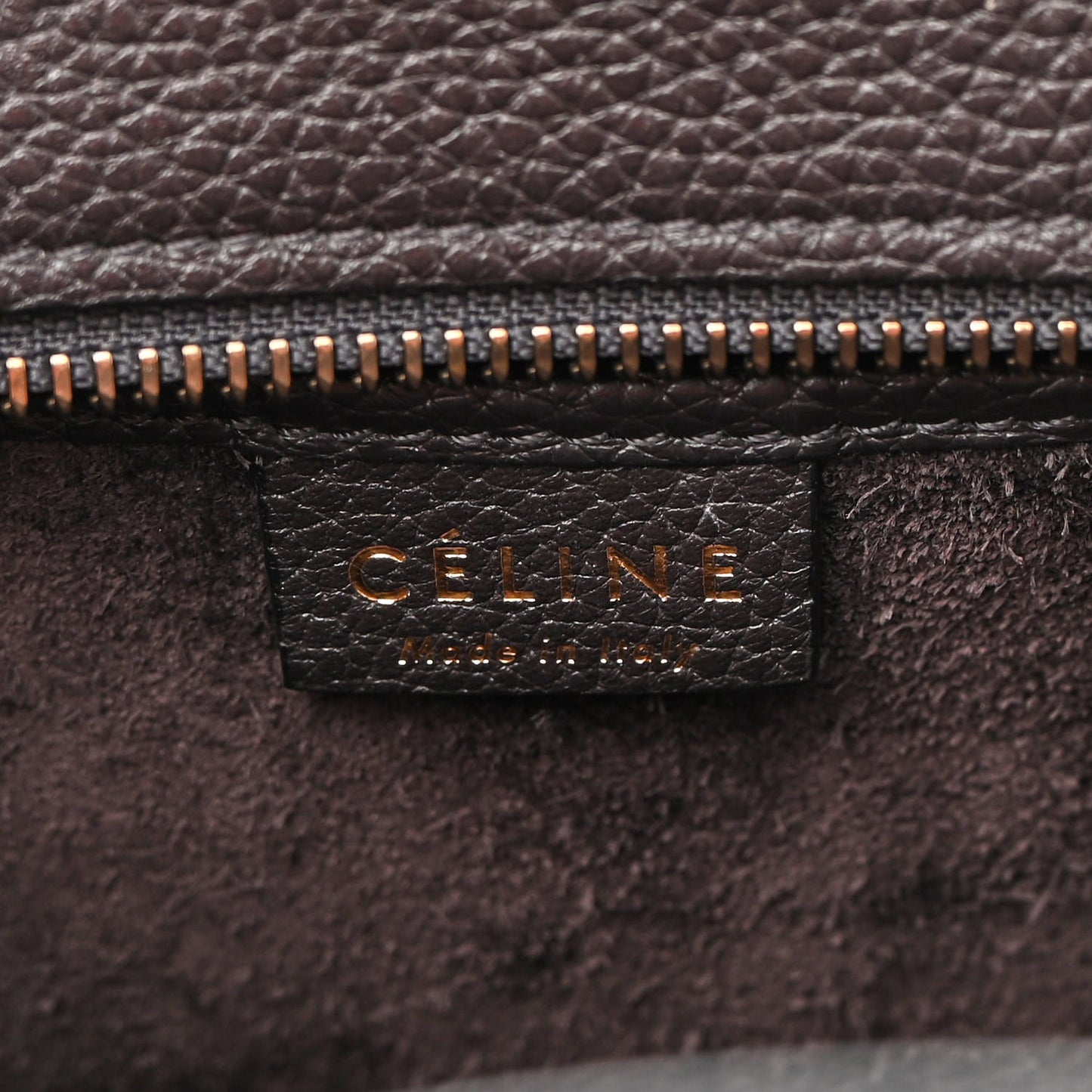 Drummed Calfskin Nano Luggage Liquorice