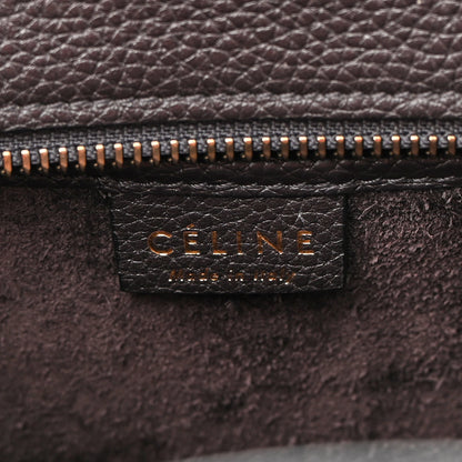 Celine Drummed Calfskin Nano Luggage Liquorice 6 of 8