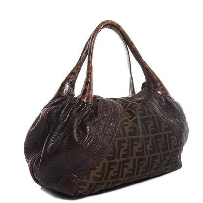 Fendi Zucca Nappa Nuvolata Vitello Tortuga Spy Tobacco Moro 3 of 8
