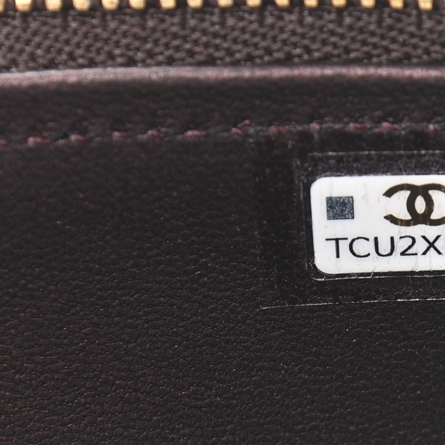 Chanel Iridescent Lambskin Quilted Small Top Handle Vanity Case With Chain Burgundy 8 of 12