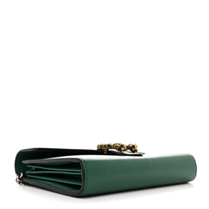 Gucci Calfskin Mini Dionysus Chain Wallet Emerald 4 of 12