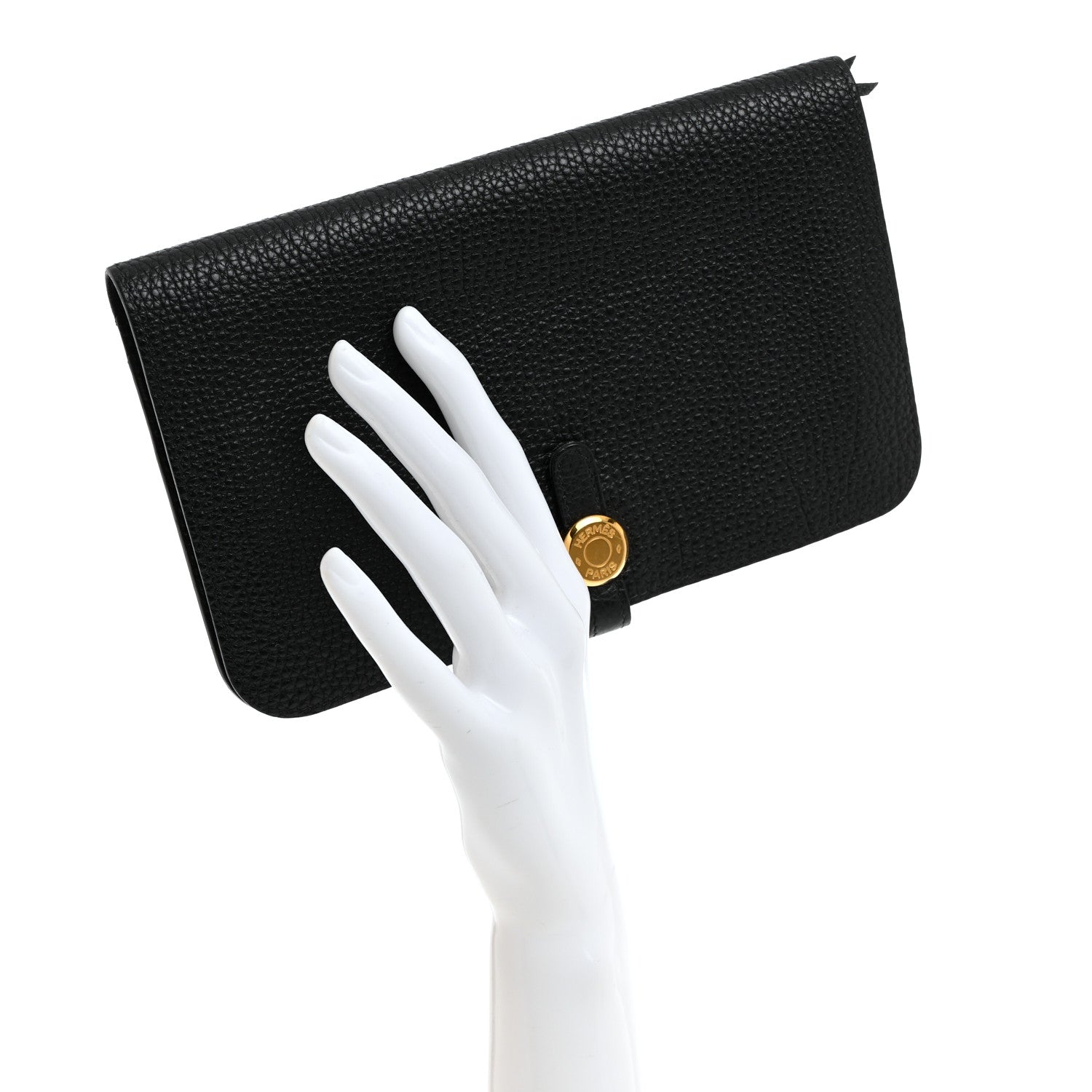 Hermes Togo Dogon Duo Wallet Black 3 of 9